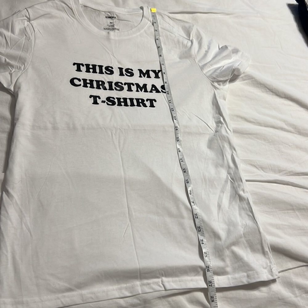 SONOMA Unisex White Christmas Tshirt - Picture 3 of 5